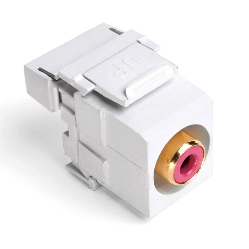 Leviton 40735-RRW QuickPort RCA 110-Type, Red Barrel, White