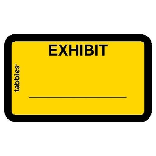 Legal Exhibit Label - 1” x 1-1/2” Yellow – 252 label / pack