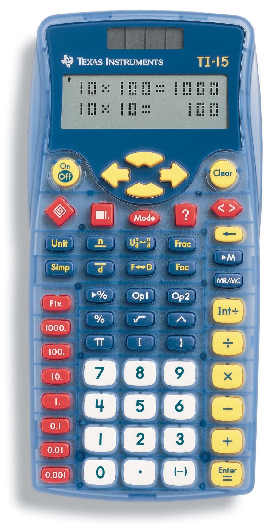 Texas Instruments TI-15 Explorer Elementary Calculator Blue