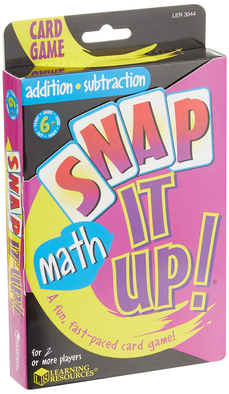 Learning Resources Snap It Up! Math: Addition/Subtraction Card Game, 90 Cards, 2-6 Players, Grades 1+, Ages 6+