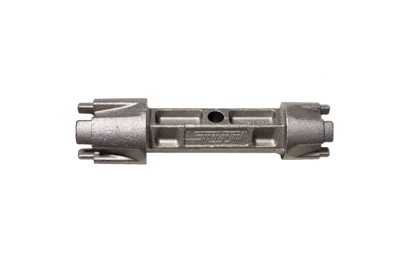 Superior Tool 06020 Tub Drain Wrench (Dumbell Wrench)-Dual Ended Drain Wrench that fits 3/8 or 1/2 Inch Ratchet Wrench Chrome