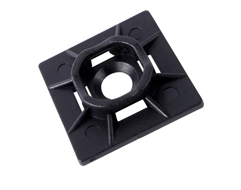 Gardner Bender 45-MBUVB Cable Tie Mounting Base, 1 inch x 1 inch, Screw and Adhesive Back, Electrical Wire and Cord Management, Nylon Zip Tie, 5 Pk, UV Resistant Black 5 Pack UV Black
