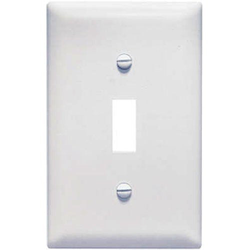 Pass & Seymour TPJ1WCC70 1 Gang 1 Toggle Opening Wall Plate, Nylon, White