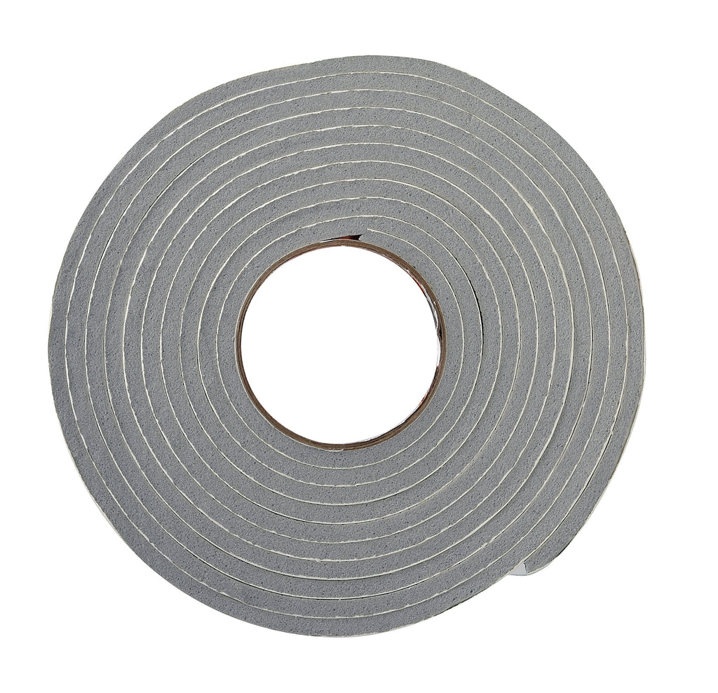 Frost King Vinyl Foam Tape - Closed Cell - Moderate Compression, 3/8" W, 1/4" Thick, 17' L, Grey 3/8"W,1/4"T,17'L,Grey