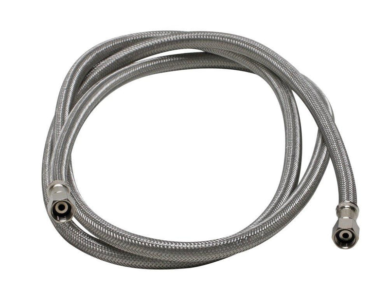 Fluidmaster 12IM72 Braided Stainless Steel Ice Maker Connector Water Line with Dual 1/4-In. x 1/4-In. Female Compression Threads, 6 Ft. (72-In.) Length 6 Feet