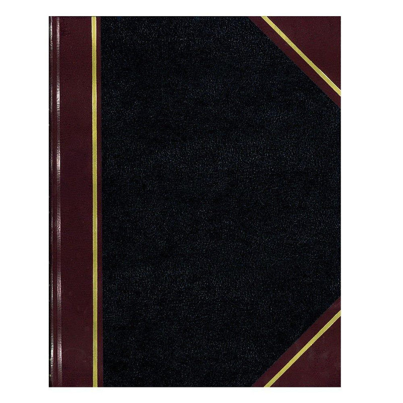 NATIONAL Brand Texhide Series Record Book, 10.375 x 8.375" Black, 150 Pages (56211), Black/Burgundy