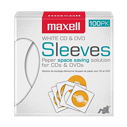 Maxell CD/DVD Storage Sleeves 100pk