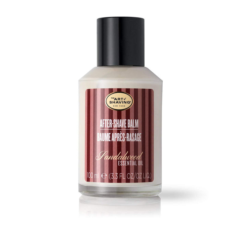 The Art of Shaving After-Shave Balm for Men - Face Moisturizer, Clinically Tested for Sensitive Skin, Sandalwood, 3.3 Ounce