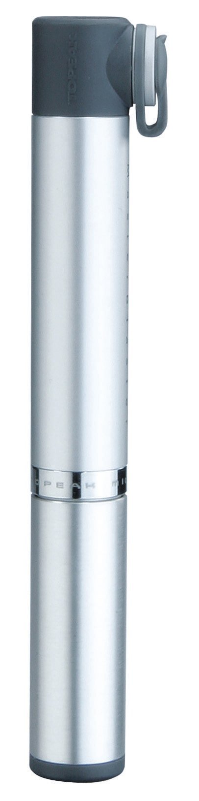 Topeak Micro Rocket AL MasterBlaster Aluminum Bike Pump, Silver, ﻿L x W x H ﻿16 x 2.4 x 2.1 cm / 6.3” x 0.9” x 0.8”