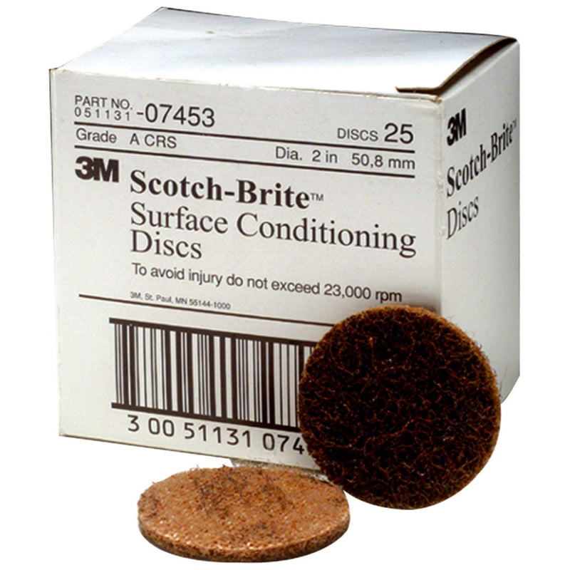 Scotch-Brite Surface Conditioning Disc 07453, 2 in x NH A CRS, 25 per carton 2"