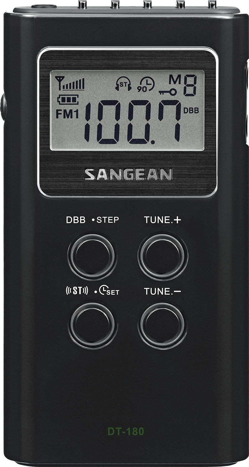 Sangean DT-180 AM / FM Pocket Radio BLACK