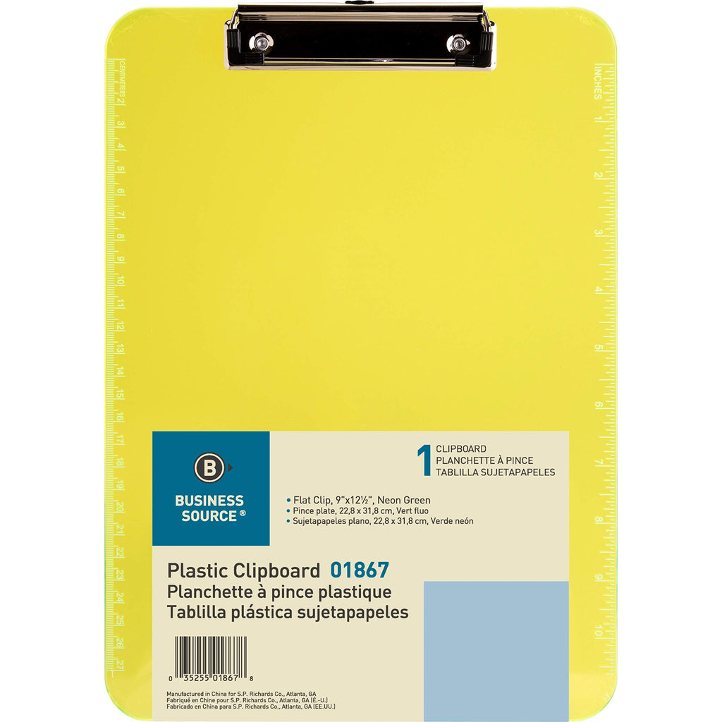 Sparco Transparent Clipboard, neon green