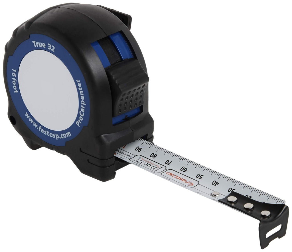 FastCap Tape Measure, 1 In x 16 ft, Black/Blue, PMMR-TRUE32 Plastic