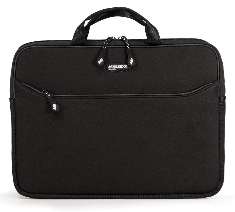 Mobile Edge Black SlipSuit, Cushioned EVA Laptop Sleeve w/Handle, 14 Inch Screens, Large Zippered Exterior Pocket, Water-Resistant, MESS1-14