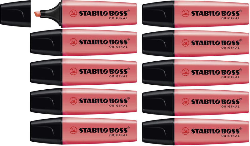 Highlighter - STABILO BOSS Original Salmon Pink Box of 10