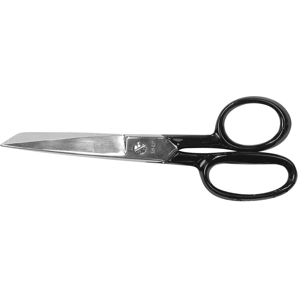 Westcott Forged Nickel Plated Straight Office Scissors, 7", Black 7-Inch