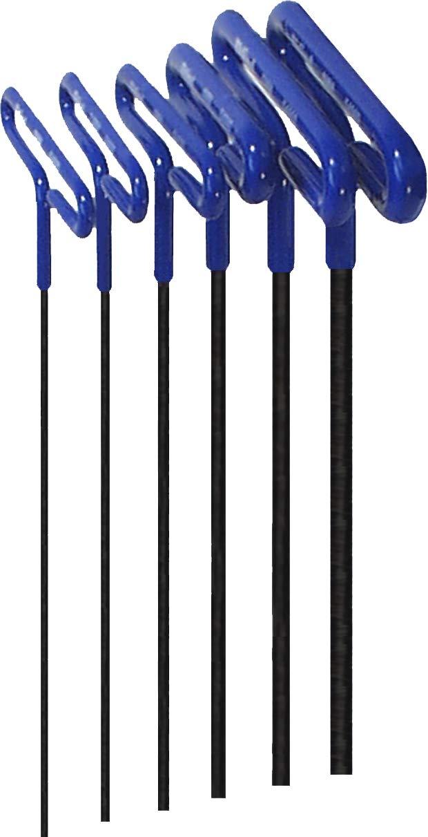 EKLIND 55196 Cushion Grip Hex T-Key allen wrench - 6pc set Metric MM sizes 2-6 (9In shaft) 1