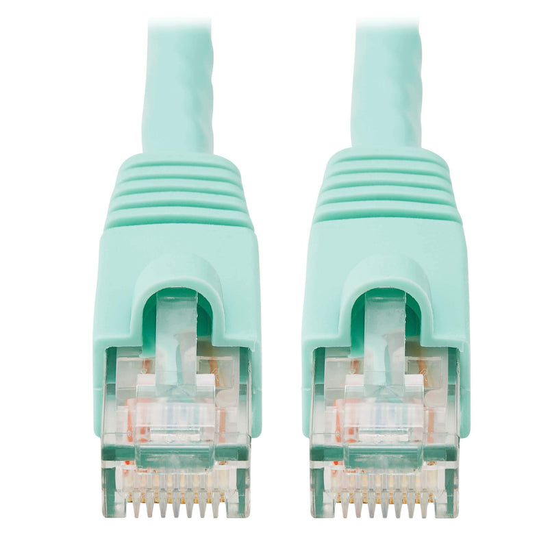 Tripp Lite Augmented Cat6 (Cat6a) Snagless 10G Certified Patch Cable (RJ45 M/M) - Aqua, 14-ft.(N261-014-AQ)