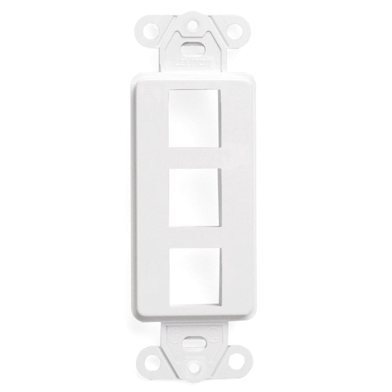 Leviton 41643-W QuickPort Decora Insert, 3-Port, White