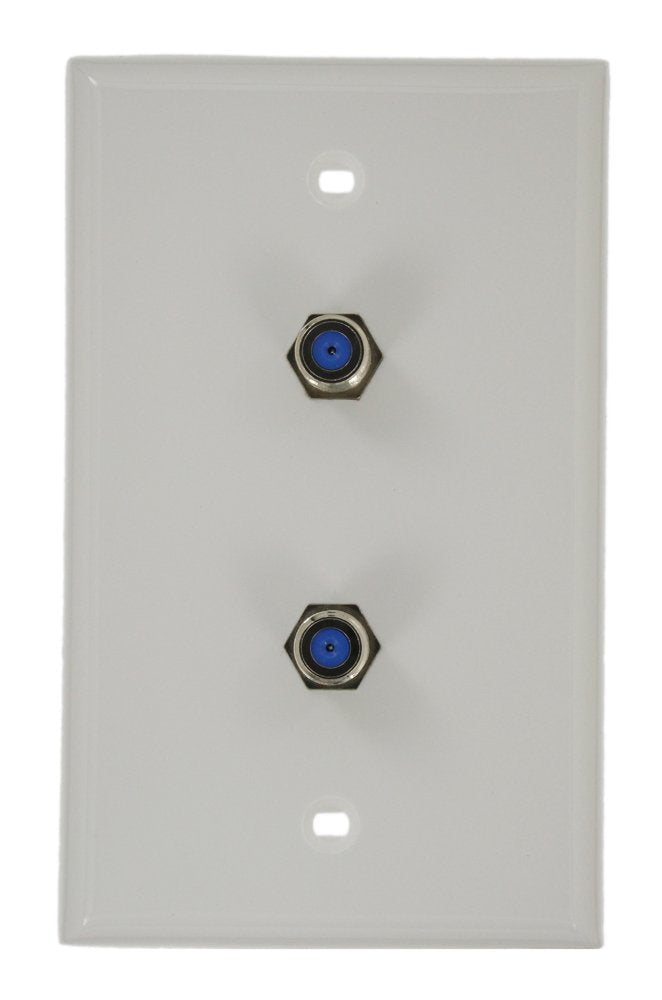 Leviton 80782-W Standard Video Wall Jack, F X F, White