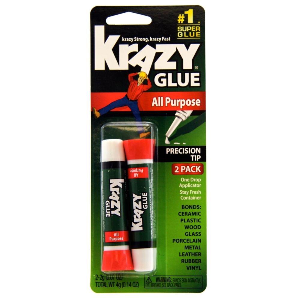 Krazy Glue KG517 Purpose Super Glue, Precision Tip, 2 Grams, 2 Count