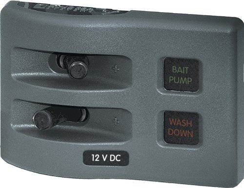 Blue Sea Systems WeatherDeck Waterproof Panels 2 Pos, Fused