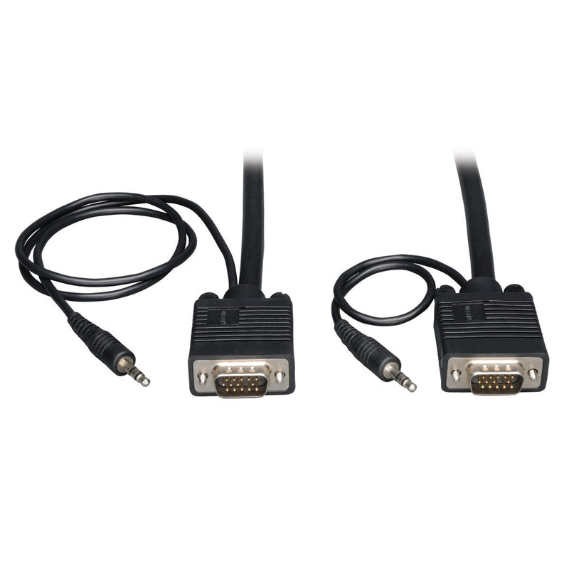Tripp Lite VGA Coax Monitor Cable with audio, High Resolution cable with RGB coax (HD15 and 3.5mm M/M) 10-ft.(P504-010) 10 feet