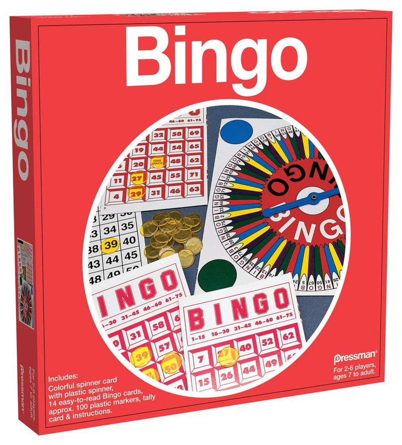 Pressman Toy Bingo in Red Box Multi-colored