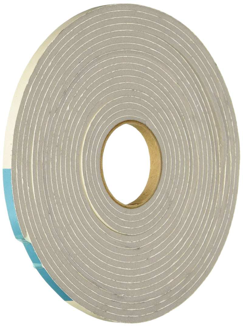 MD 02238 M-D High Density Closed Cell Self-Adhesive Foam Tape, 17 Ft L X 1/4 in W 1/8 in T, PVC