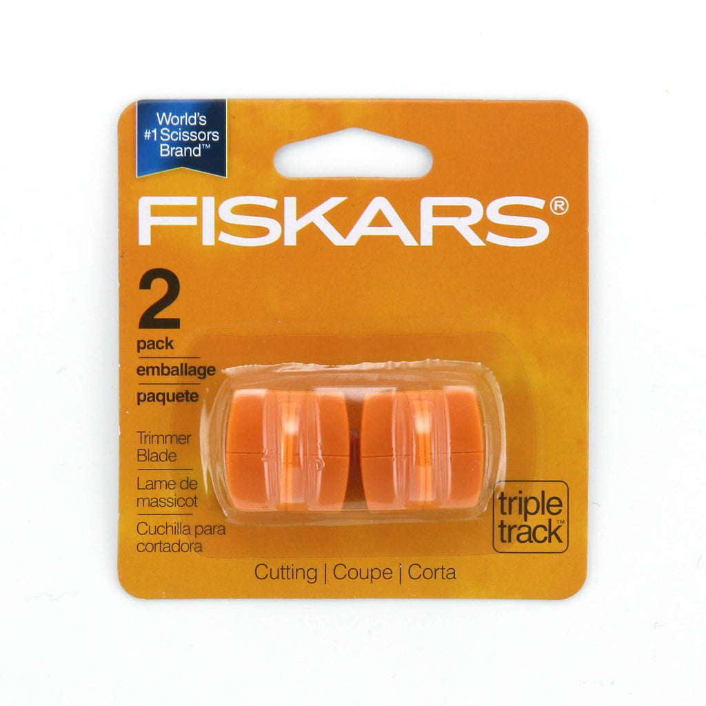 Fiskars 1968701001 Replacement Steel Blade Carriage for 12" Portable Trimmer (Pack of 2) 2 Blades