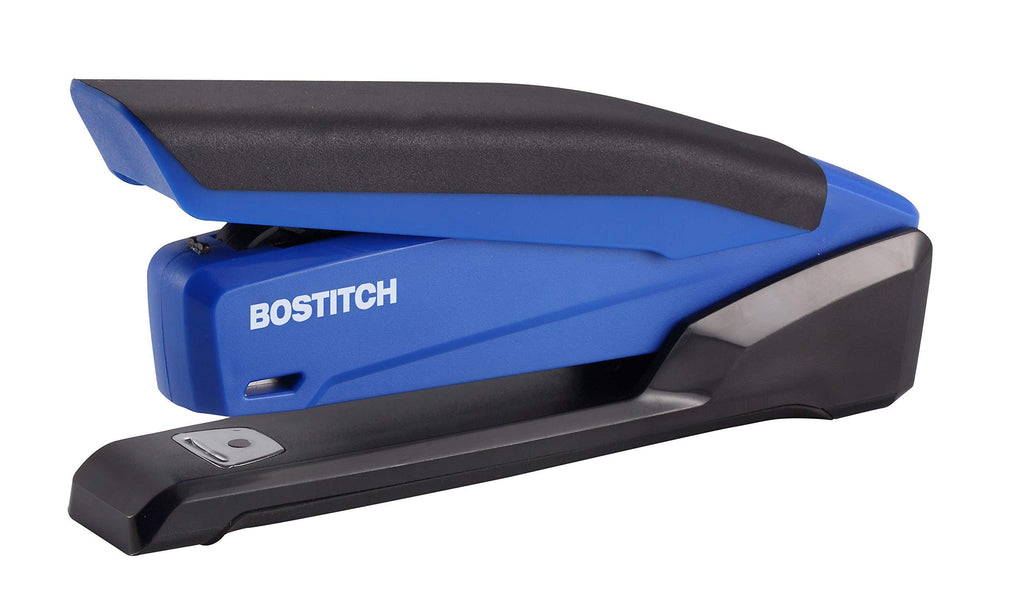 Bostitch Office InPower Spring-Powered Desktop Stapler, Blue (1122) Plastic-Full Strip