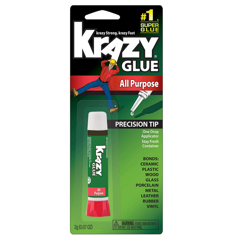 Krazy Glue, All Purpose, Precision Tip, 2 g, 12 ct., clear