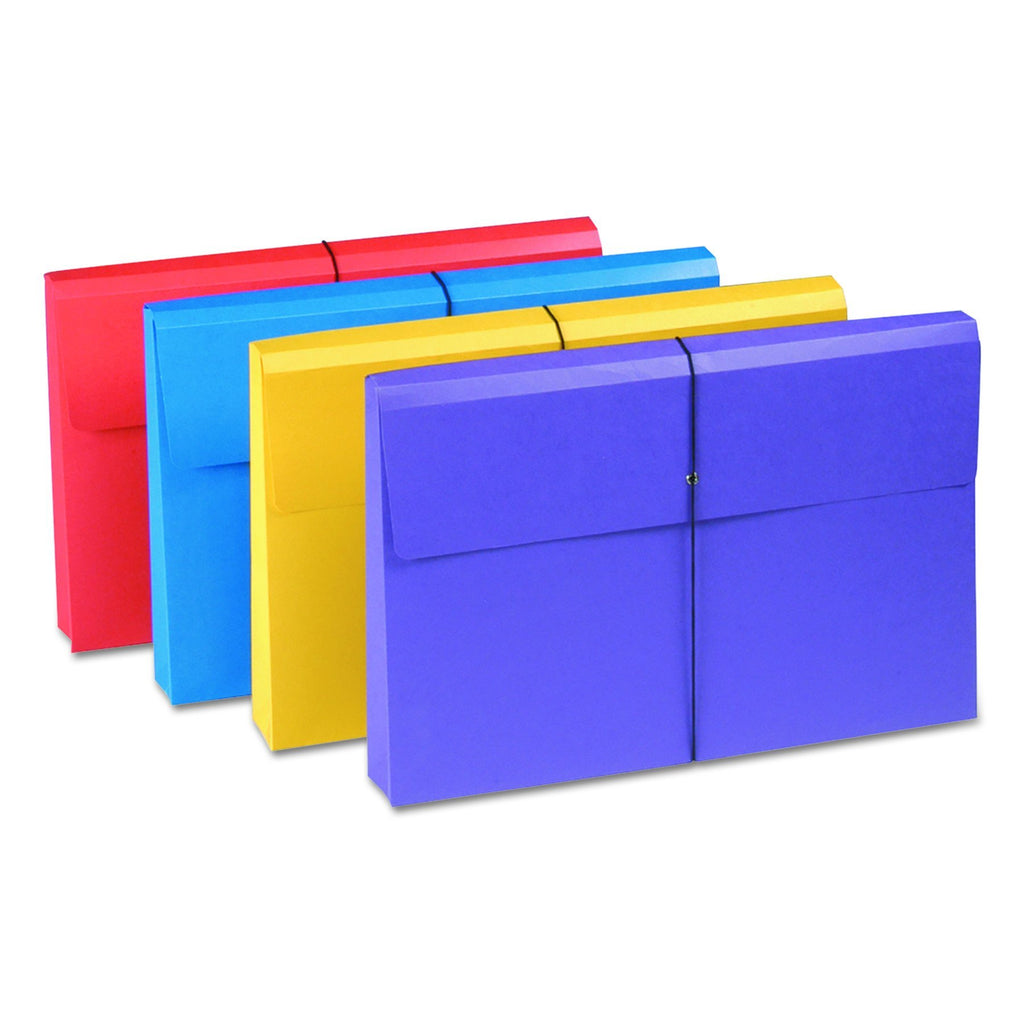 Smead Expanding File Wallet with Antimicrobial Product Protection, Closure, 2" Expansion, Legal Size, Assorted Colors, 4 per Pack (77300)