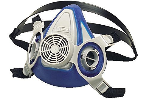 MSA 815452 Advantage 200 LS Series Half-Mask Respirator - Size: Large, Single Neckstrap, Twin-Port Reusable Gas Mask, MSA Advantage Cartridge Compatible