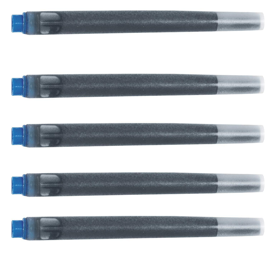 Parker S0116210 Quink Fountain Pen Refills, Long Cartridges Box of 5 Blue