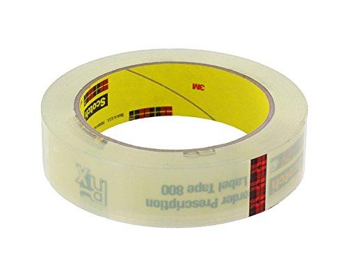 Scotch(R) Prescription Label Tape 800 Clear, 2 in x 72 yd