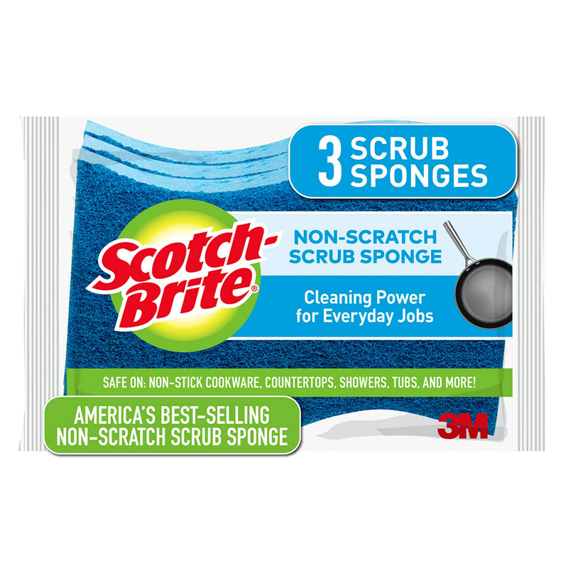 Scotch-Brite Non-Scratch Scrub Sponges, 3 Scrub Sponges