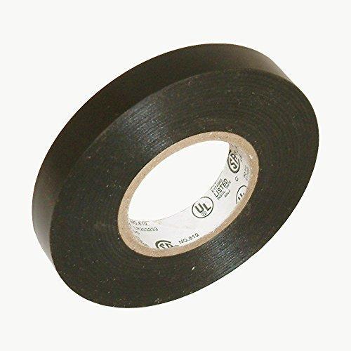 JVCC EL7566-AW Synthetic Rubber Electrical Tape, 1/2 in. x 66 ft. (12mm x 20m), Black