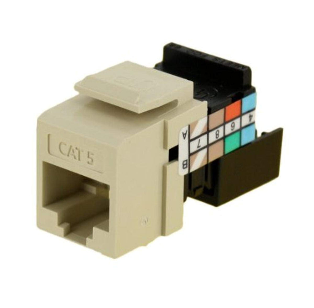 Leviton 41108-RI5 Cat 5 Category 5 QuickPort Connector, Ivory