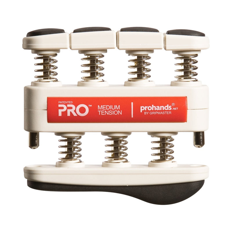 PROHANDS PRO Hand Exerciser, Finger Exerciser (Hand Grip Strengthener), Spring-Loaded, Finger-Piston System, Isolate and Exercise Each Finger 7 lb (Medium Tension) Red - Pro