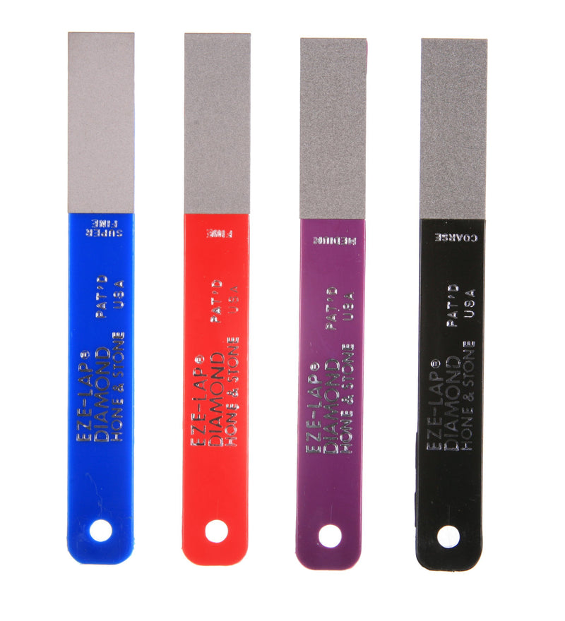 EZE-LAP L PAK4 Set SF/F/M/C Color Coded Diamond Hones 1