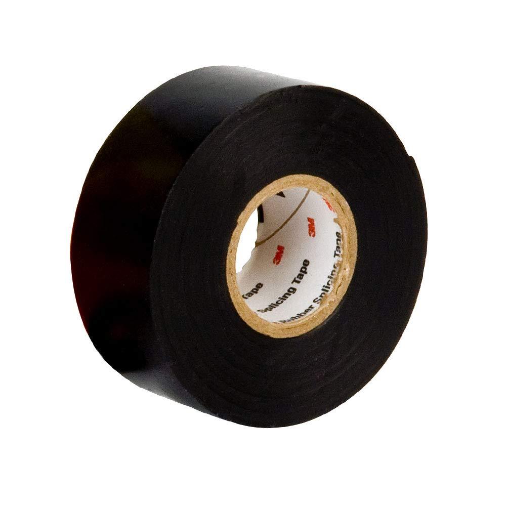 Scotch Linerless Electrical Splicing Tape 130C for Wires and Cables, 1 in x 10 ft, Rubber Backing, Self Fusing, UV Resistance, Highly Conformable, Moisture Seal, Black, 1 Roll