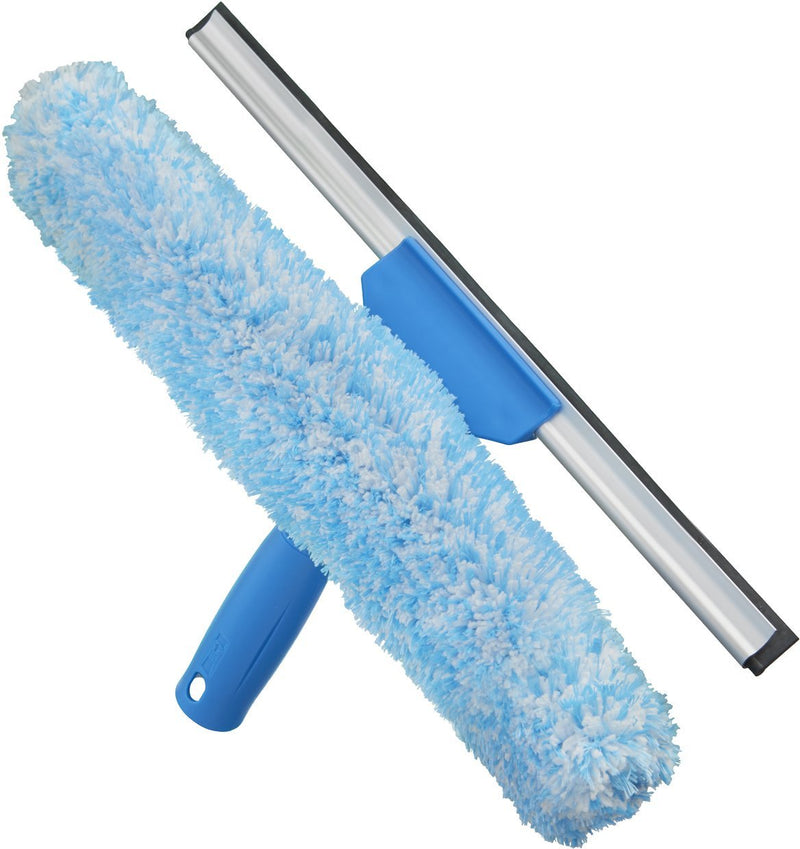Unger 961872 Professional Microfiber Window Combi: 2-in-1 Professional Squeegee and Window Scrubber, 14" 14-inch