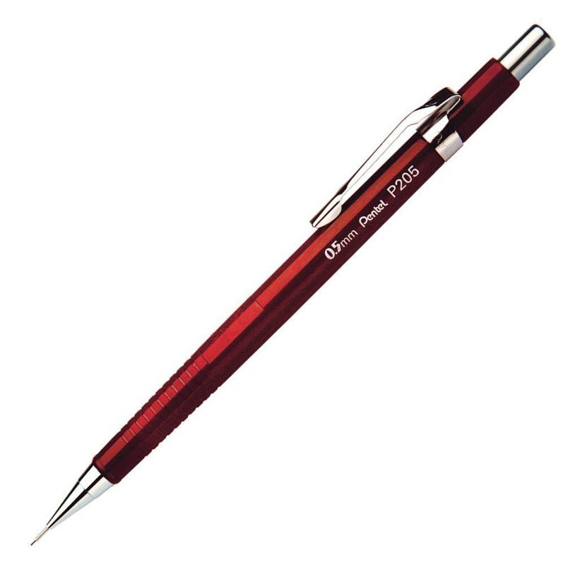 Pentel Sharp Mechanical Pencil, 0.5mm, Burgundy Barrel, Each -  PENP205B 1 Black, Burgundy