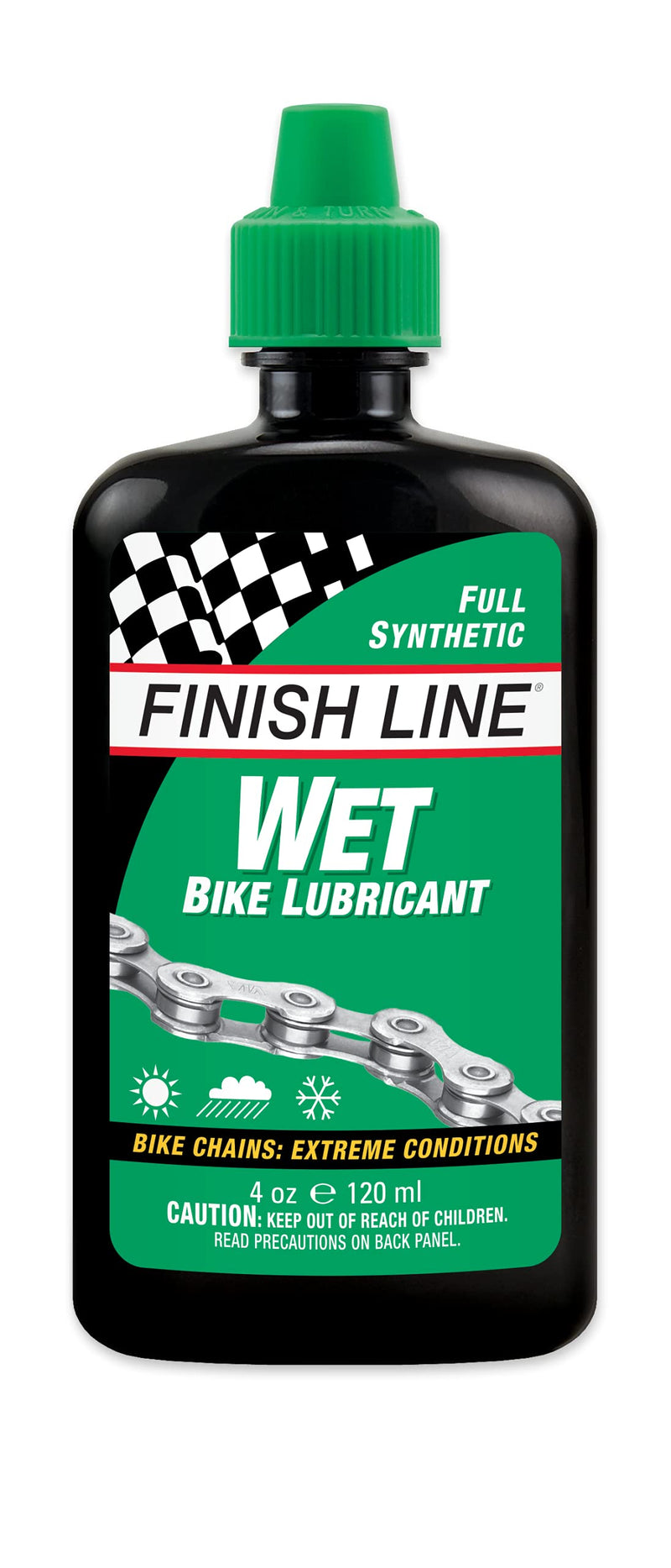 Finish Line Wet Bike Lubricant 4 oz Squeeze Bottle