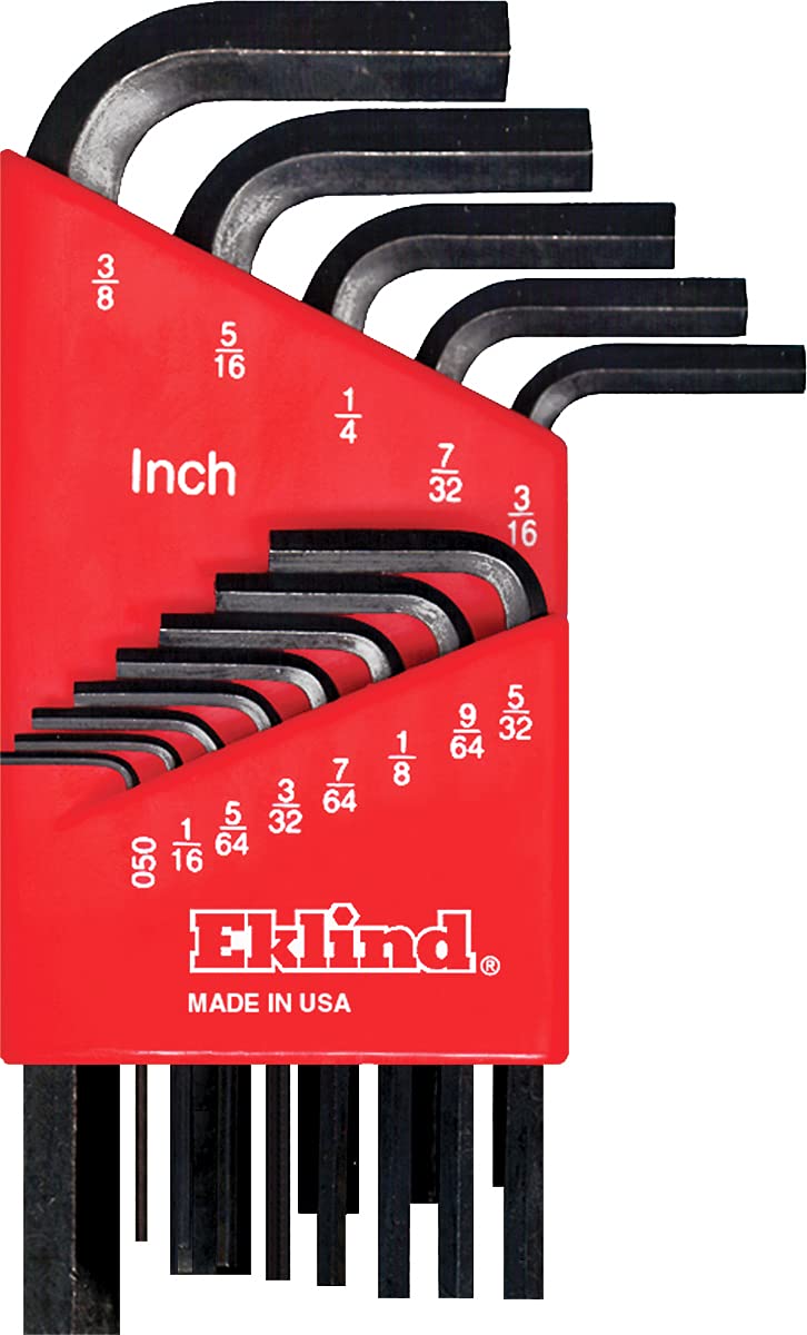 EKLIND 10113 Hex-L Key allen wrench - 13pc set SAE Inch Sizes .050-3/8 Short series