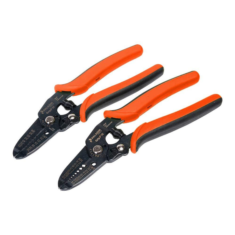 Wire Stripper and Cutter Bundle by Paladin Tools - 24-10 and 30-20 AWG Solid and Stranded Wire, Electrician - Spring-Loaded, Locking Handle, Comfortable