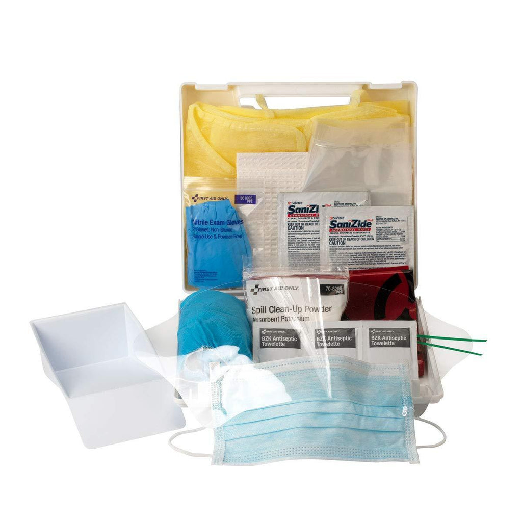 First Aid Only 23 Piece Bloodborne Pathogen/Bodily Fluid Spill Clean Up Kit (214-U/FAO) 23 Pieces Plastic