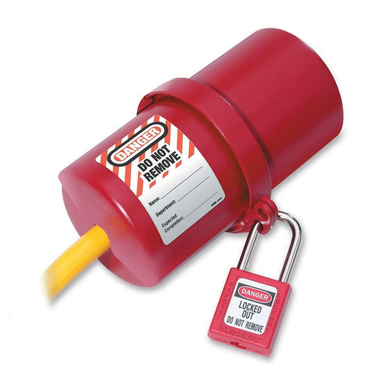 Master Lock 488 Lockout Tagout Electrical Plug Lockout, 220 - 550 Volts Red