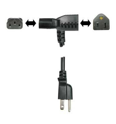 Hosa PWD-402 Piggyback IEC C13 to NEMA 5-15P Power Cord, 2 Feet